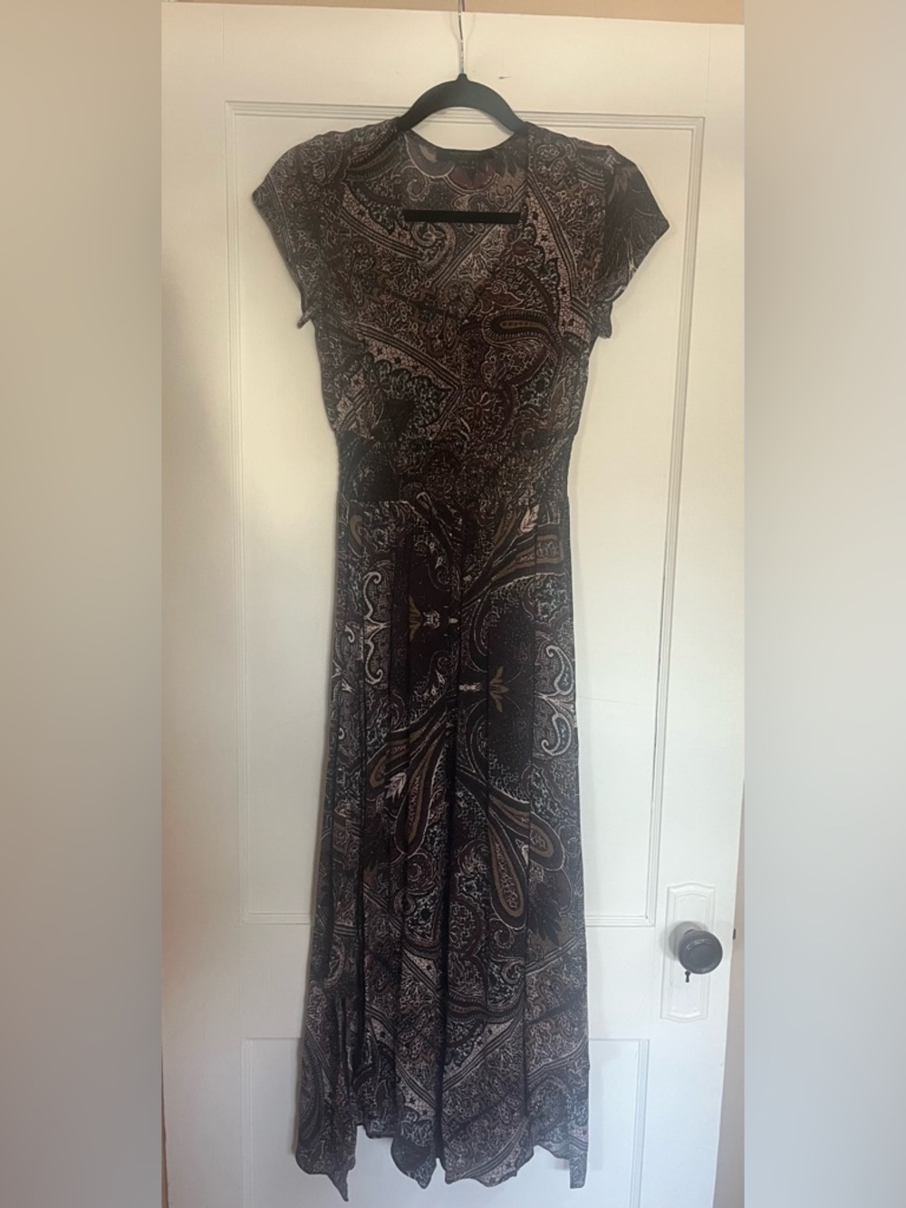 All Saints Leila Paisley Midi Dress Size S - Picture 6 of 11